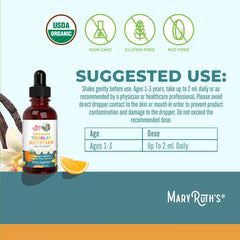 Organic Toddler Multivitamin Liquid Drops With Iron